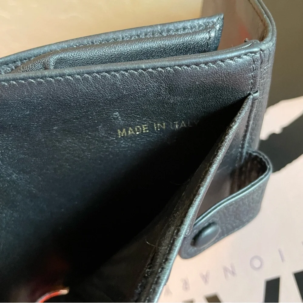Chanel Authentic CC Logo Black Caviar‎ Leather Billfold Wallet